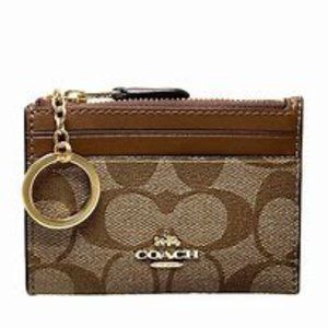 Coach Mini Skinny ID Case Signature Canvas